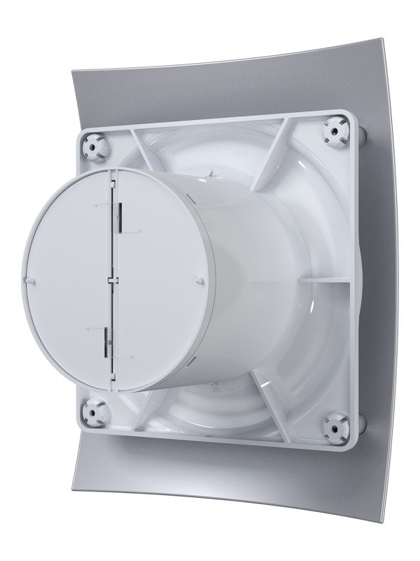 BREEZE 4C Gray metal, Вентилятор осевой вытяжной с обрат. клапаном, D 100 BREEZE 4C Gray metal