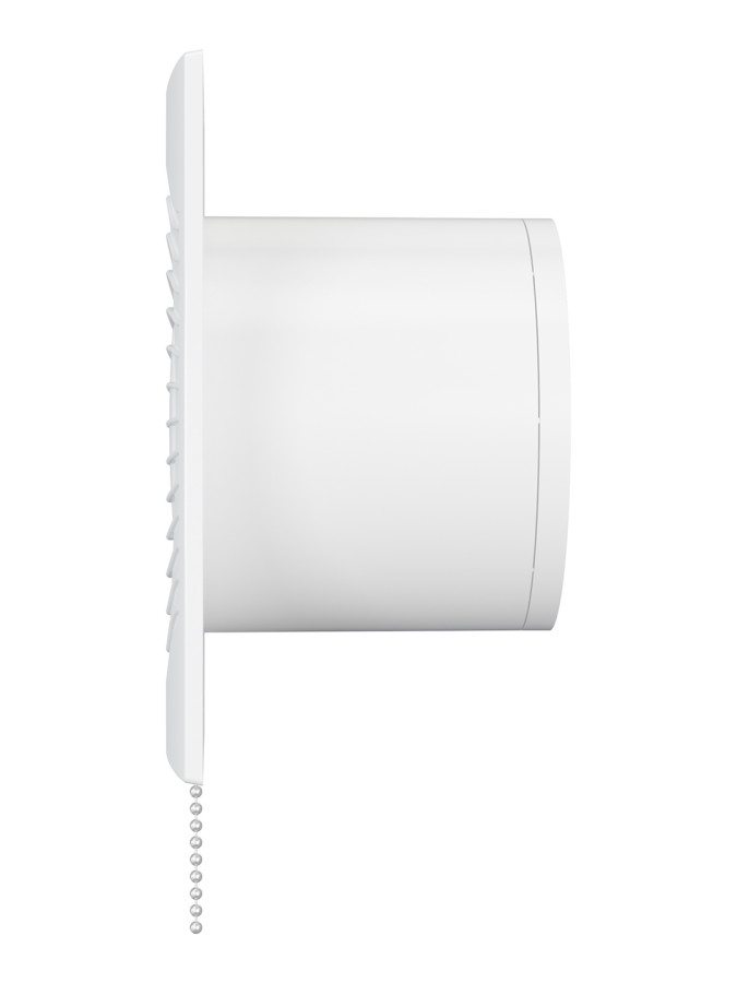 SLIM 4C-02, Вентилятор осевой вытяжной с обратным клапаном, шнуровым тяговым выключателем D 100 SLIM 4C-02