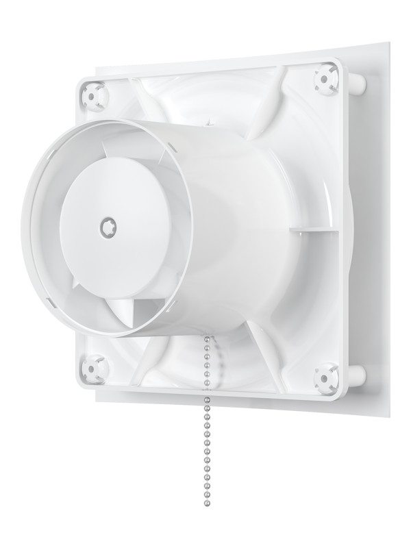 QUADRO 4-02, Вентилятор осевой вытяжной с шнуровым тяговым выключателем D100 QUADRO 4-02