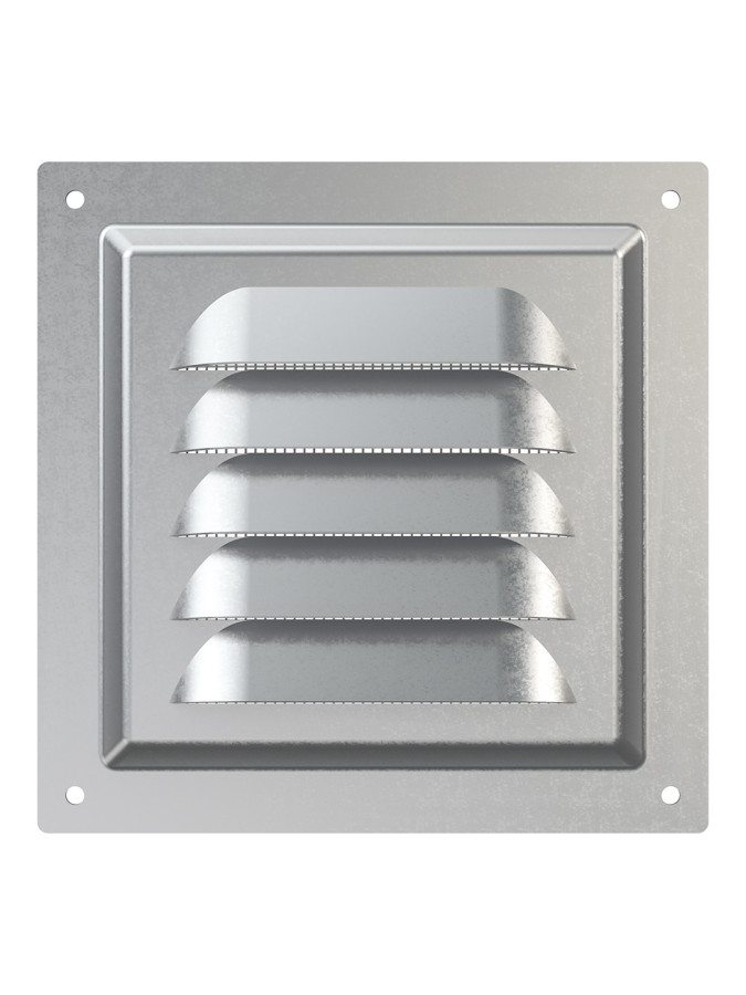 1212МЦ, Решетка вентиляционная вытяжная стальная с оцинкованным покрытием 125х125 1212МЦ