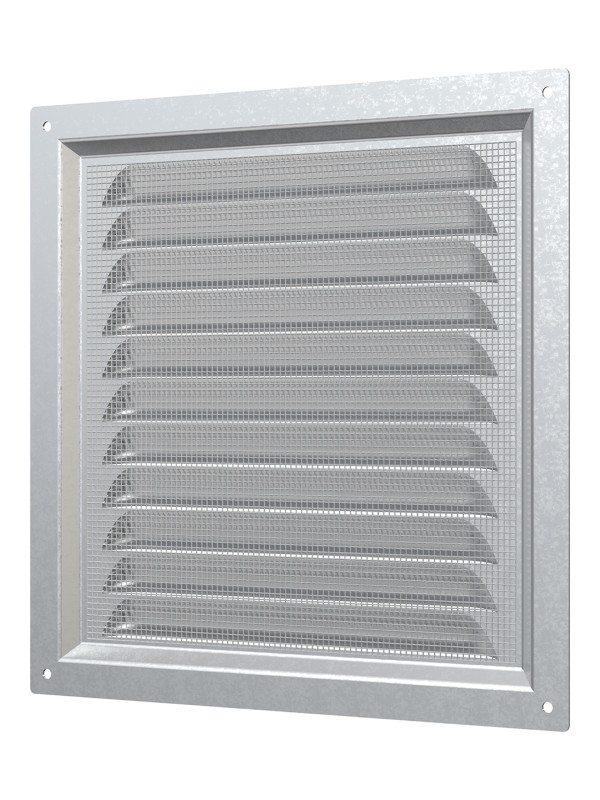 2020МЦ, Решетка вентиляционная вытяжная стальная с оцинкованным покрытием 200х200 2020МЦ