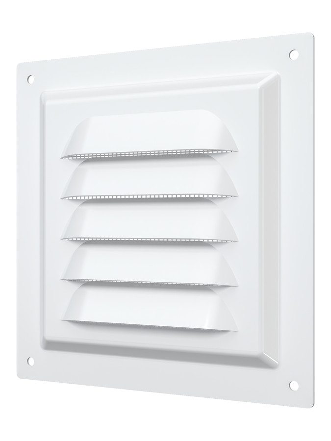 1212МЭ, Решетка вентиляционная вытяжная стальная с покрытием полимерной эмалью 125х125