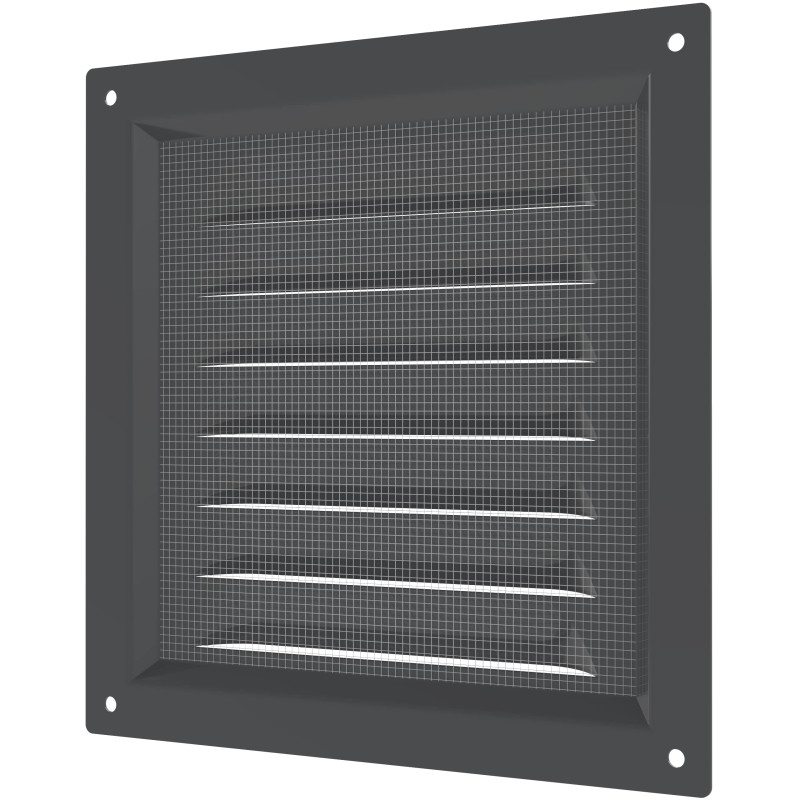 1515МЭ Gray, Решетка вентиляционная с покрытием полимерной эмалью 150х150, Серая 1515МЭ Gray