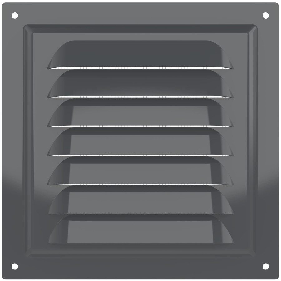 1515МЭ Gray, Решетка вентиляционная с покрытием полимерной эмалью 150х150, Серая 1515МЭ Gray