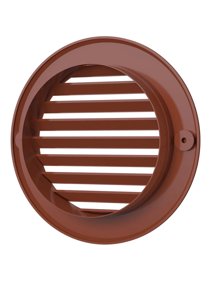 Решетка наружная вентиляционная круглая D136 с фланцем D100, террактовая, 10РКН 10РКН терр