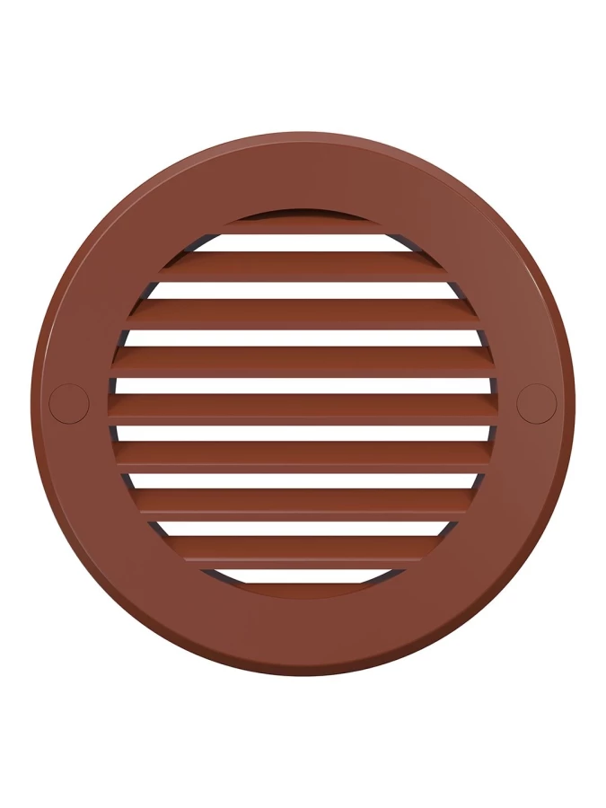 Решетка наружная вентиляционная круглая D136 с фланцем D100, террактовая, 10РКН 10РКН терр
