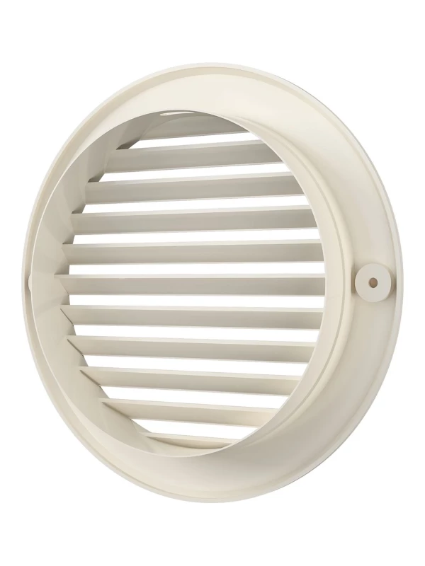 Решетка наружная вентиляционная круглая D161 с фланцем D125, коричневая, 12РКН 12РКН корич