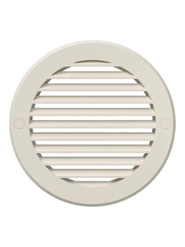 Решетка наружная вентиляционная круглая D161 с фланцем D125, коричневая, 12РКН 12РКН корич