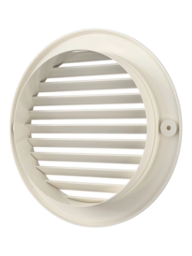 Решетка наружная вентиляционная круглая D161 с фланцем D125, коричневая, 12РКН 12РКН корич