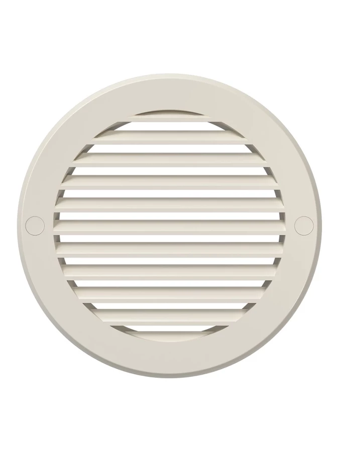 Решетка наружная вентиляционная круглая D161 с фланцем D125, коричневая, 12РКН 12РКН корич