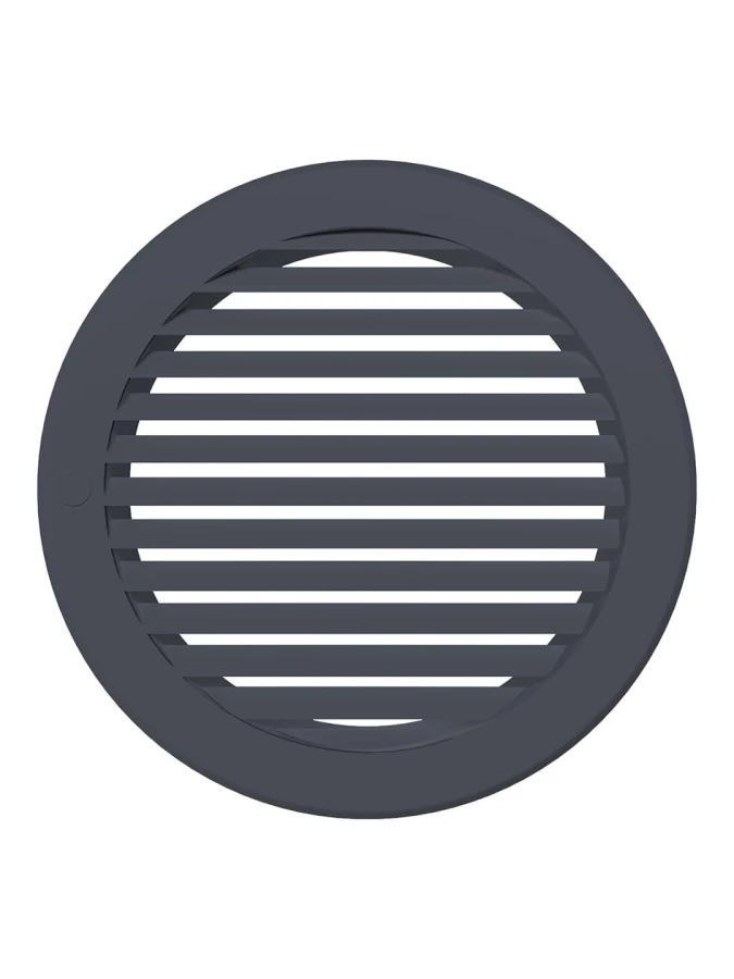 Решетка наружная вентиляционная круглая D200 с фланцем D150, серая, 15РКН 15РКН сер