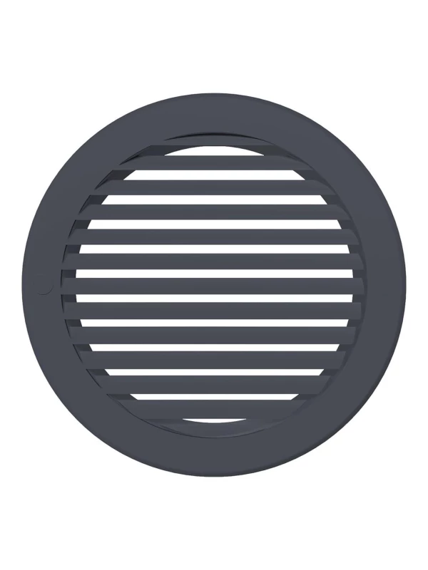 Решетка наружная вентиляционная круглая D200 с фланцем D150, серая, 15РКН 15РКН сер