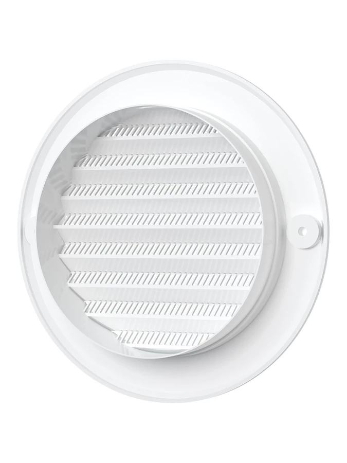 Решетка круглая с пластиковой сеткой D136 вытяжная АБС с фланцем D100, 10РКС 10РКС