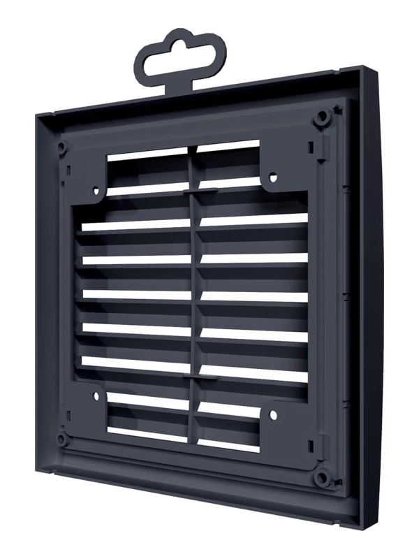 Решетка наружная вентиляционная вытяжная 150х150, серая, 1515РРН 1515РРН