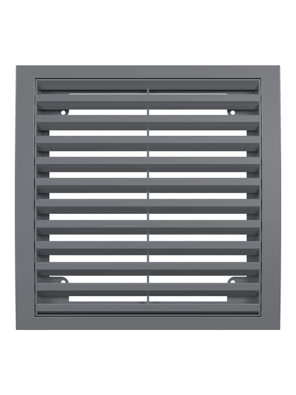 Решетка наружная вентиляционная вытяжная 200х200, серая, 2020РРН, 2020РРН