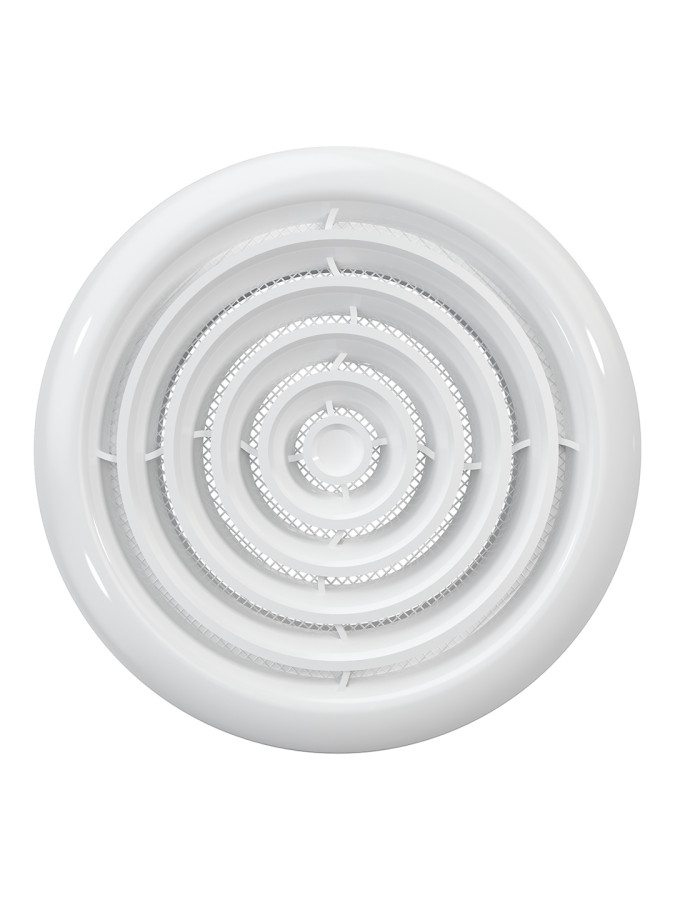 12,5DK, Диффузор приточно-вытяжной со стопорным кольцом и фланцем D125 12,5DK