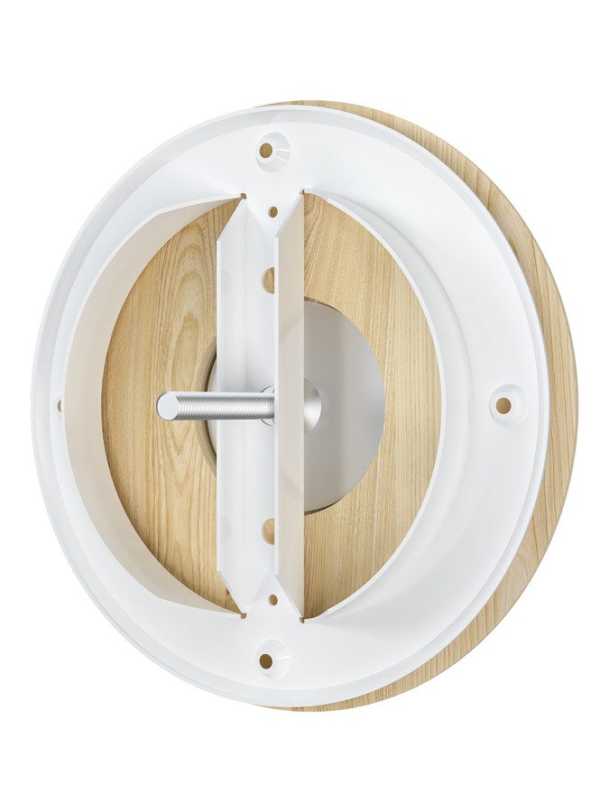 12,5DW pine,, Анемостат приточно-вытяжной регулируемый для бань и саун, с фланцем D125 (СОСНА) 12,5DW