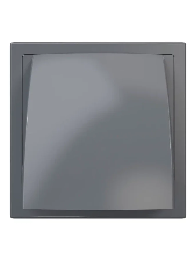 1515К12,5ФВ сер, Выход стенной вытяжной с обратным клапаном 150х150 с фланцем D125, ASA, серый 1515К12,5ФВ сер