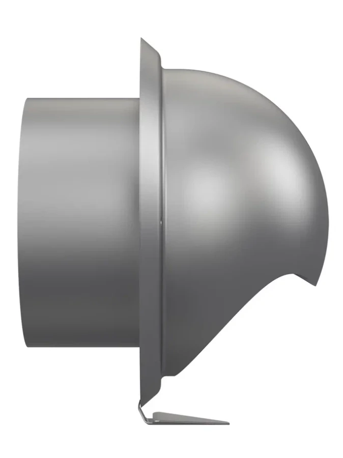 10ВМ, Выход стенной вентиляционный вытяжной металлический с фланцем D100 10ВМ