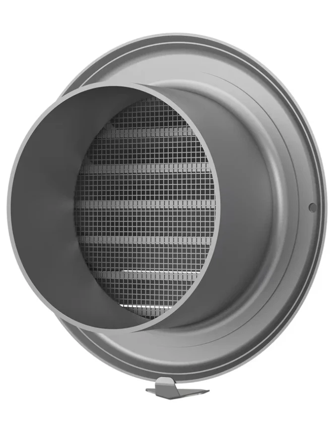 10ВМ, Выход стенной вентиляционный вытяжной металлический с фланцем D100 10ВМ