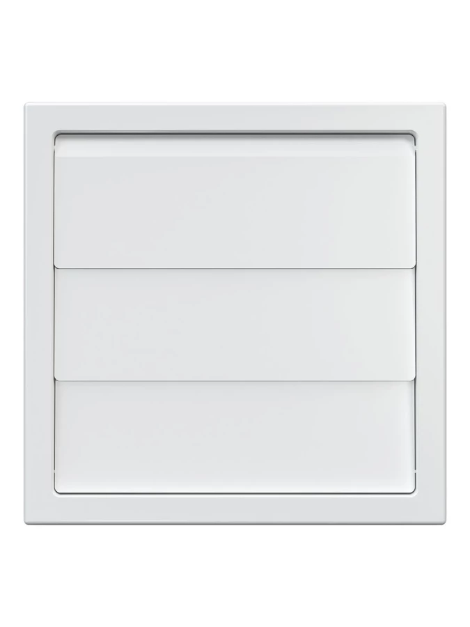 1919К15.16Ф, Решетка приточно-вытяжная с гравитационными жалюзи 190х190 с фланцем D150/160, ASA,бел. 1919К15.16Ф