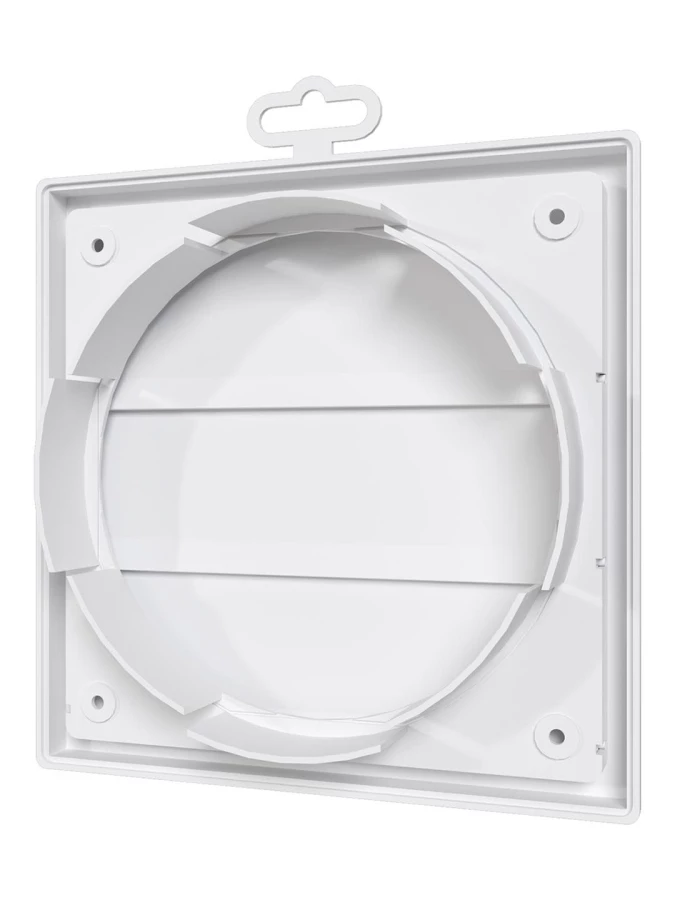 1919К15.16Ф, Решетка приточно-вытяжная с гравитационными жалюзи 190х190 с фланцем D150/160, ASA,бел. 1919К15.16Ф