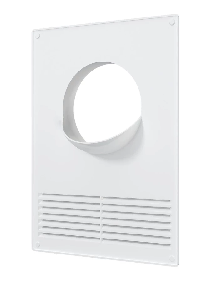 Площадка торцевая пластиковая с решеткой 180х250 фланец D100, 100ПТПР 100ПТПР