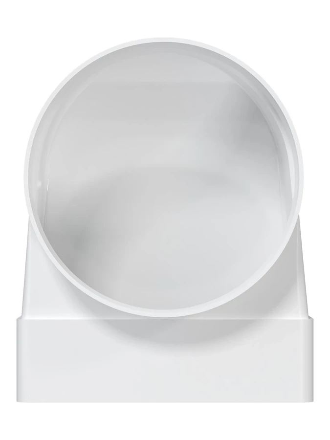 511СК10ФП,Соединитель угловой 90° пластик, плоского воздуховода с фланц. воздухораспред.55х110/D100 511СК10ФП