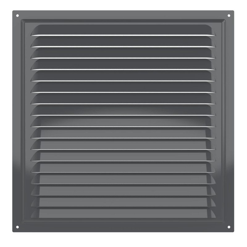 3030МЭ Gray, Решетка вентиляционная с покрытием полимерной эмалью 300х300, Серая 3030МЭ Gray